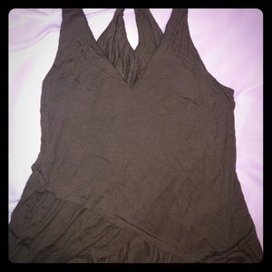 Banana Republic Handkerchief Tank Olive Sz L